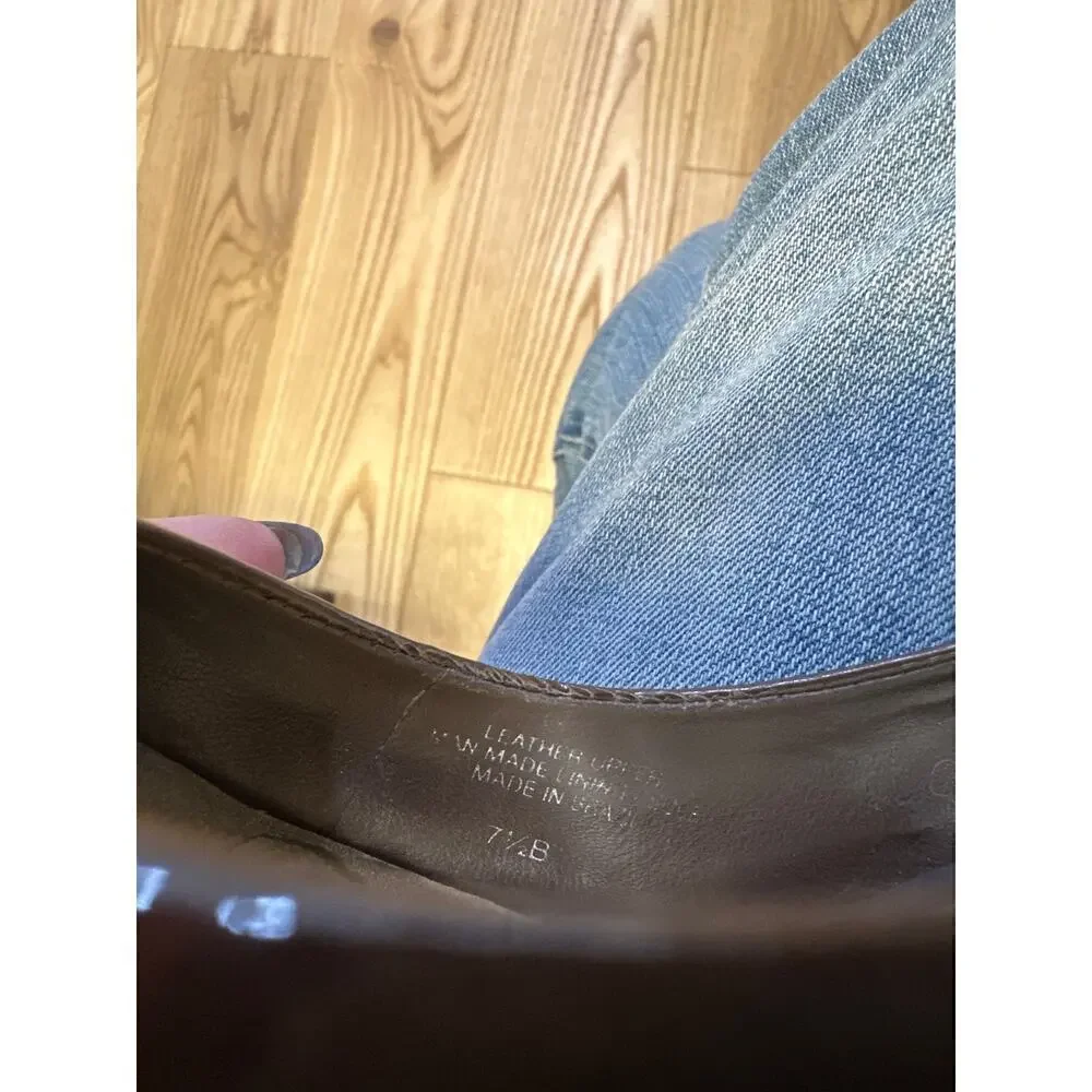 BCBG Girls Patent Leather Heels, Womens 7 1/2, Brown Patent Leather